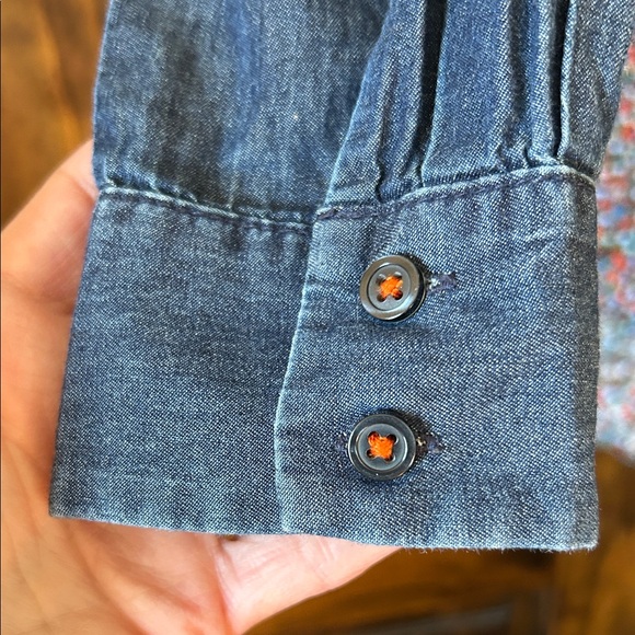 Anthropologie Blue and Floral Blouse - Picture 3 of 10